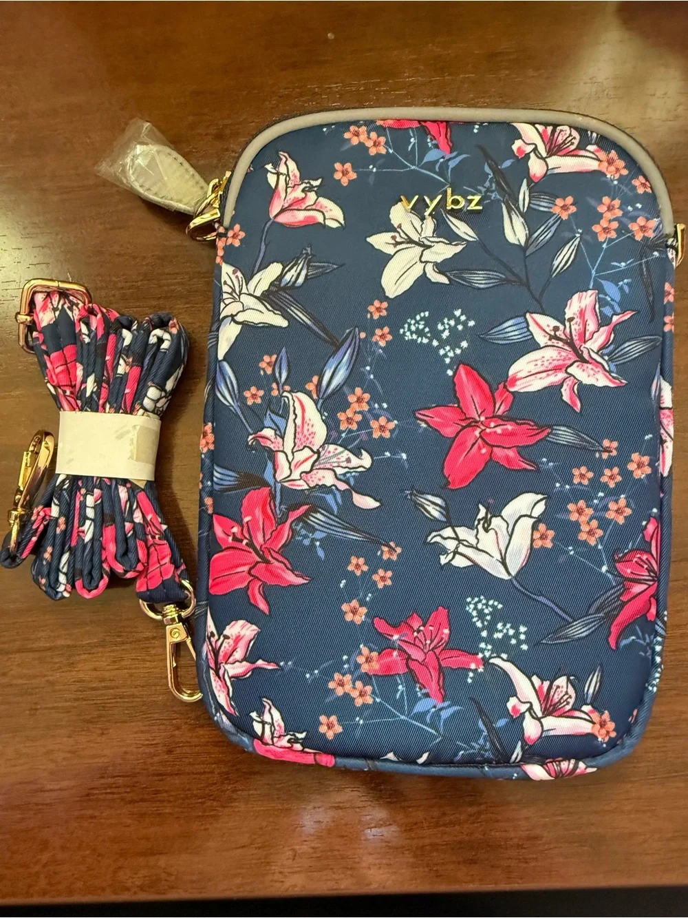 Floral Vybz Magentic Pocket Pal Pro w/ Zippered Pocket & RFID Block and Removabl